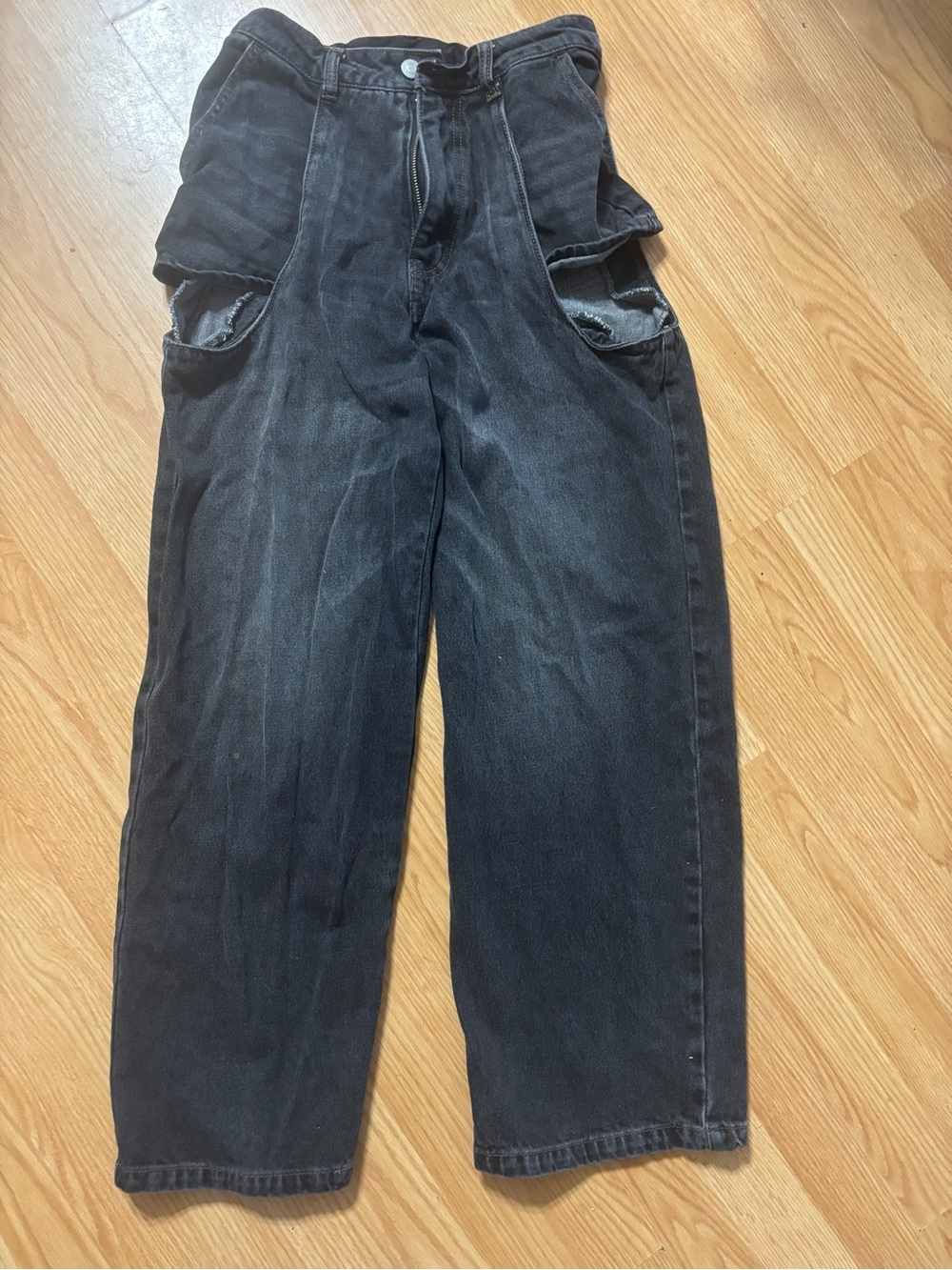 High-Rise Women's Black Wide-Leg Jeans